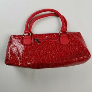 Primeware Insulated Wine Clutch Faux Croc Red